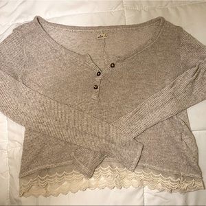 Hollister Lace Bottom Sweater